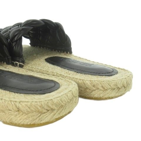 Bottega Veneta Jack Flat Sandal Leather 36 Black Espadrilles Intrecciato Ao3 •