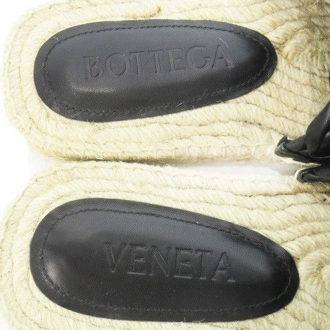 Bottega Veneta Jack Flat Sandal Leather 36 Black Espadrilles Intrecciato Ao3 •