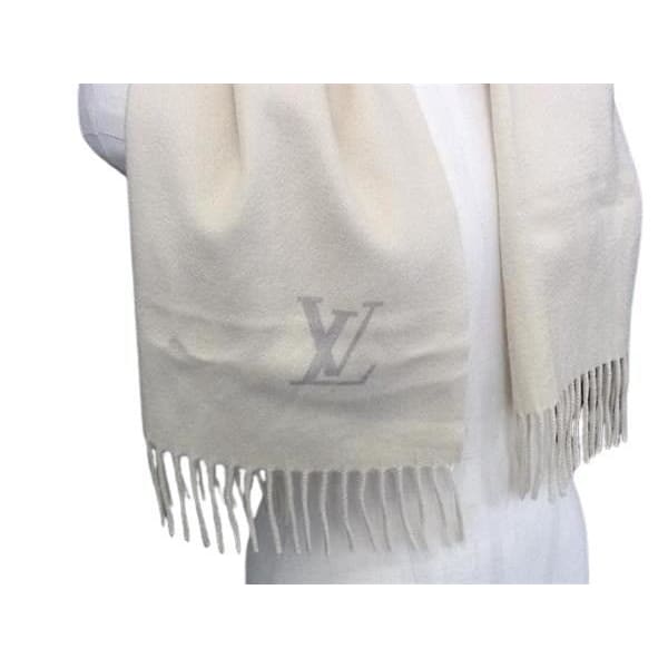 Louis Vuitton Scarf Echarpe Jerlum Beige 100% Cashmere Unisex