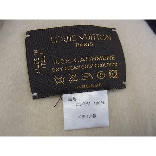 Louis Vuitton Scarf Echarpe Jerlum Beige 100% Cashmere Unisex