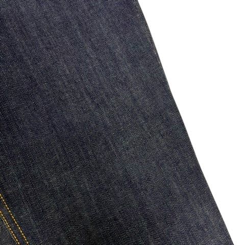 Louis Vuitton Denim Jeans Straight Leather Label Logo Embroidery 38 Blue Indigo