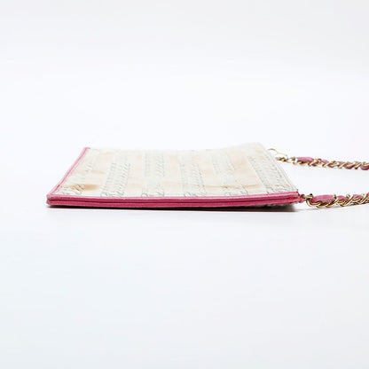 Chanel Shoulder Bag Calf Hair Logo Chain