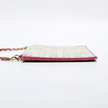 Chanel Shoulder Bag Calf Hair Logo Chain
