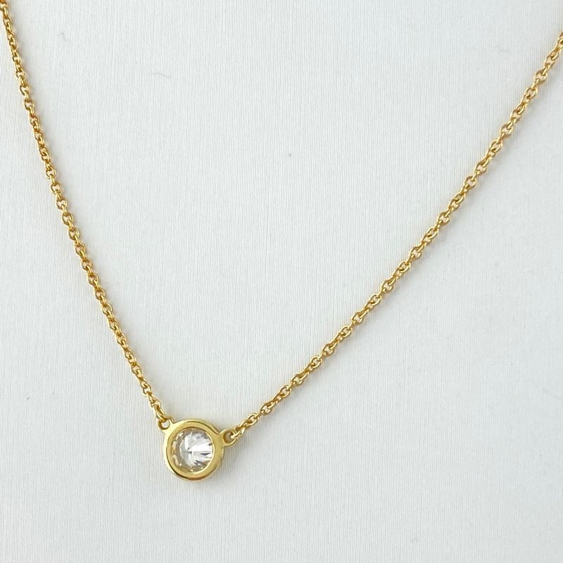 Tiffany & Co Tiffany & Co Visor Yard Necklace YG Yellow Gold Pendant Diamond