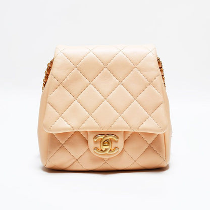 Chanel Shoulder Bag Lambskin Quilted Double Chain Twins
