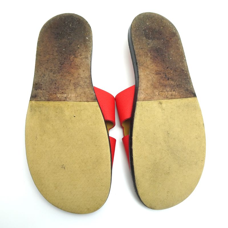 Hermes Red Size 25.5 Sandals