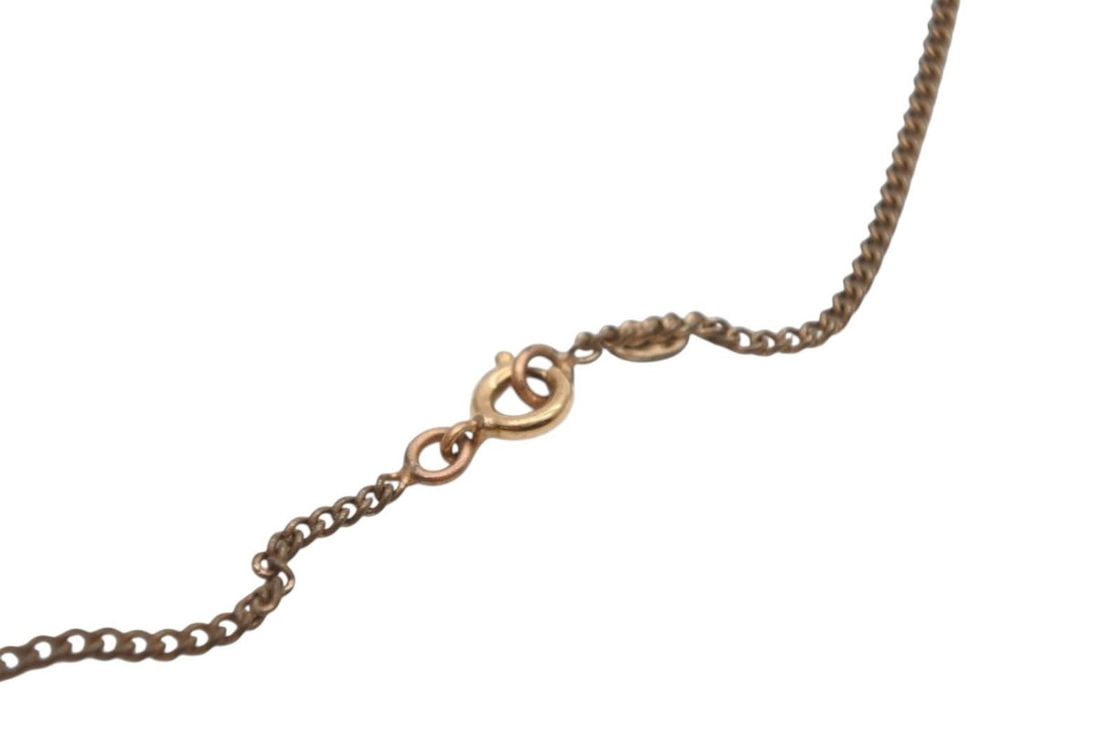Chanel 05A CC Logo Squirrel Animal Necklace Glitter Gold Plated Yellow — view 7