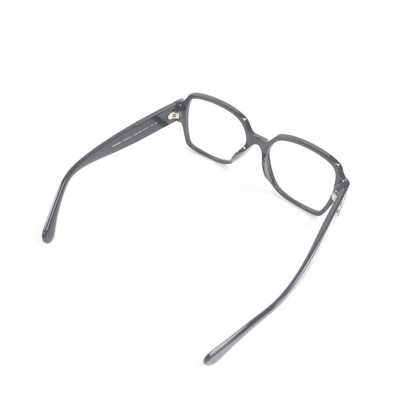 Chanel 3438-s-a Square Shape Blue Light Cut Glasses Coco Mark Heart Sunglasses