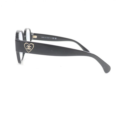 Chanel 3438-s-a Square Shape Blue Light Cut Glasses Coco Mark Heart Sunglasses