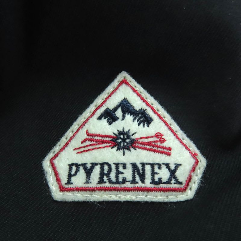 Pyrenex Bordeaux Fur Int'l Double Zip Down Jacket with Logo Patch Black 36