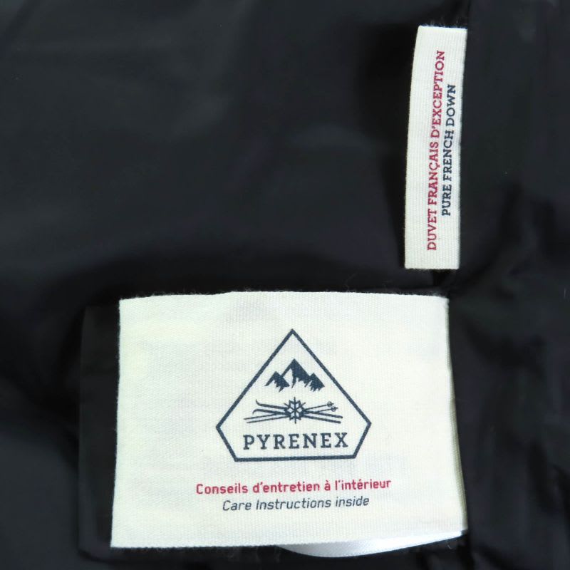 Pyrenex Bordeaux Fur Int'l Double Zip Down Jacket with Logo Patch Black 36