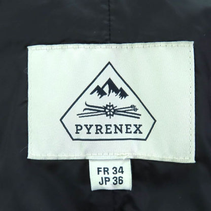 Pyrenex Bordeaux Fur Int'l Double Zip Down Jacket with Logo Patch Black 36