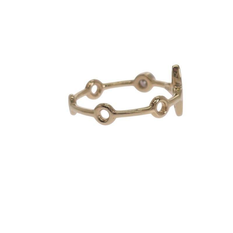 Louis Vuitton Monogram Skin 2 P No 10 Q9 A72 Ring 18K Yellow Gold Diamond Ladies