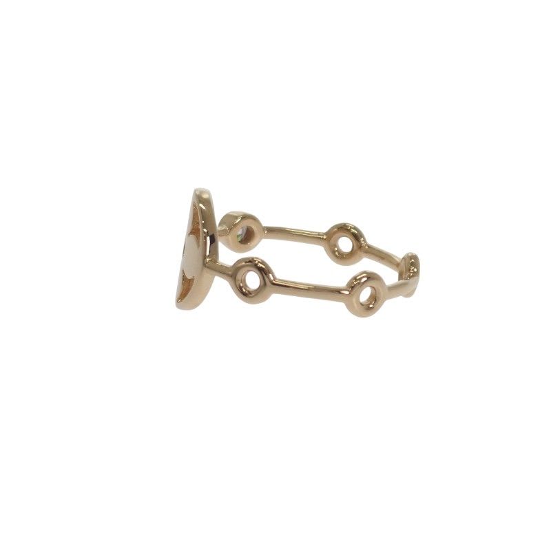 Louis Vuitton Monogram Skin 2 P No 10 Q9 A72 Ring 18K Yellow Gold Diamond Ladies