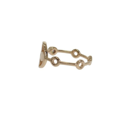 Louis Vuitton Monogram Skin 2 P No 10 Q9 A72 Ring 18K Yellow Gold Diamond Ladies