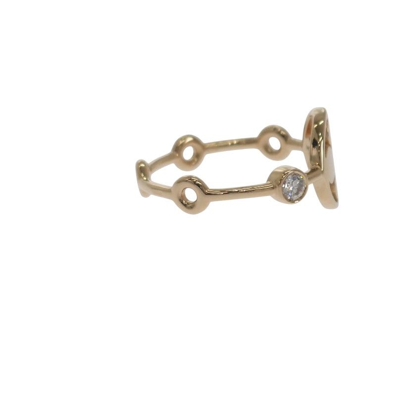 Louis Vuitton Monogram Skin 2 P No 10 Q9 A72 Ring 18K Yellow Gold Diamond Ladies