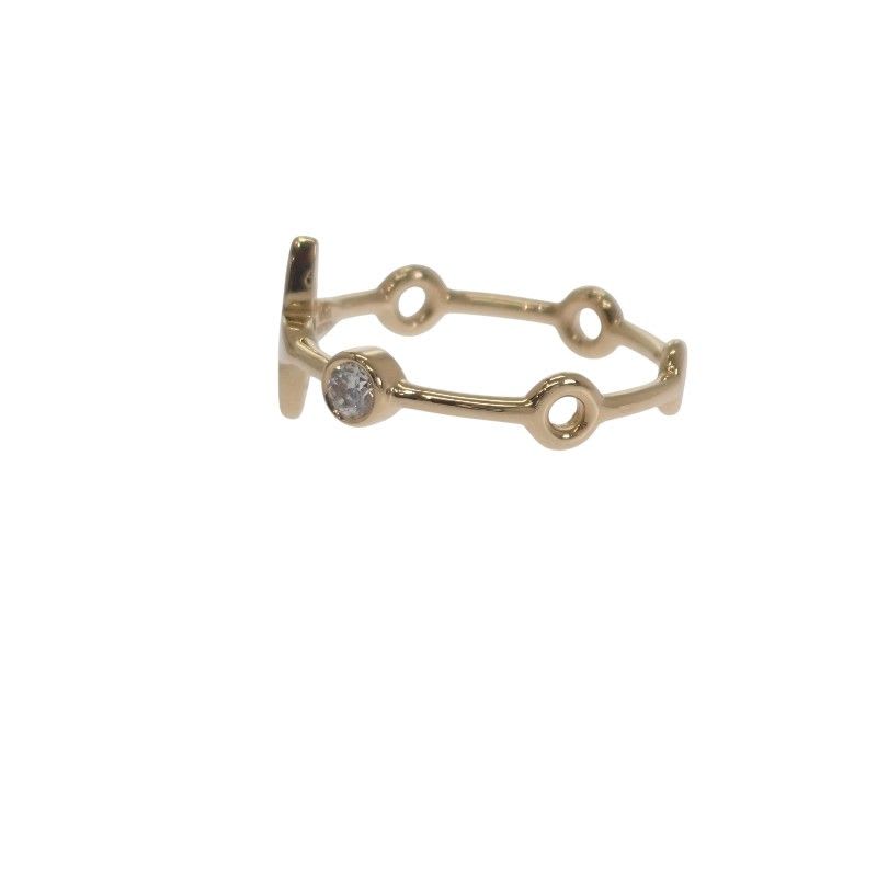 Louis Vuitton Monogram Skin 2 P No 10 Q9 A72 Ring 18K Yellow Gold Diamond Ladies