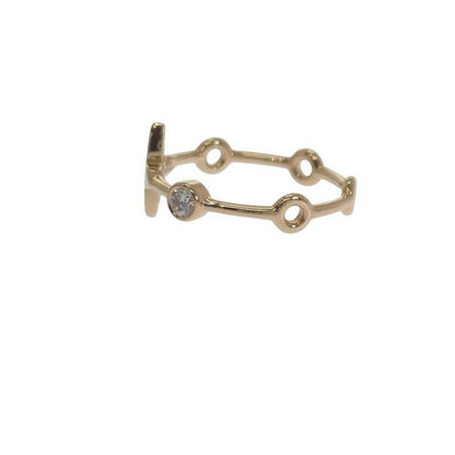 Louis Vuitton Monogram Skin 2 P No 10 Q9 A72 Ring 18K Yellow Gold Diamond Ladies