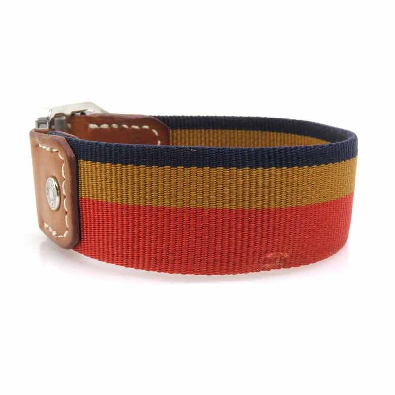 Hermes Striped Enamel Leather Bracelet