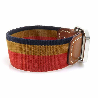 Hermes Striped Enamel Leather Bracelet