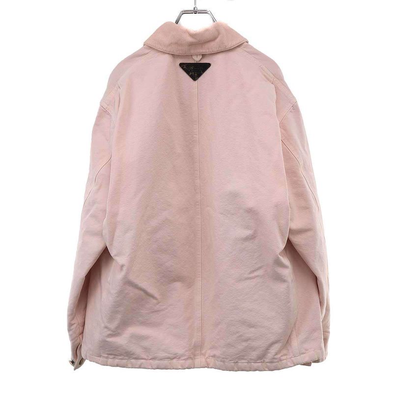 Prada 25AW Oversized Canvas Jacket 29z181 Pink 38
