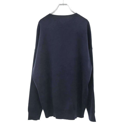 Loewe 23AW Heart Logo Wool Knit Sweater H526y14kei Navy L