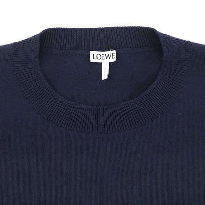 Loewe 23AW Heart Logo Wool Knit Sweater H526y14kei Navy L
