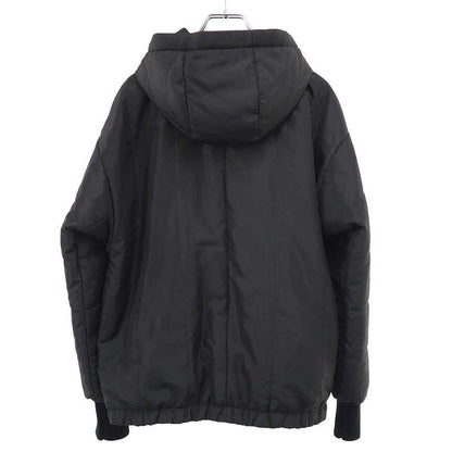 Prada Logo Plate Hooded Patted Jacket 290085 Black 40