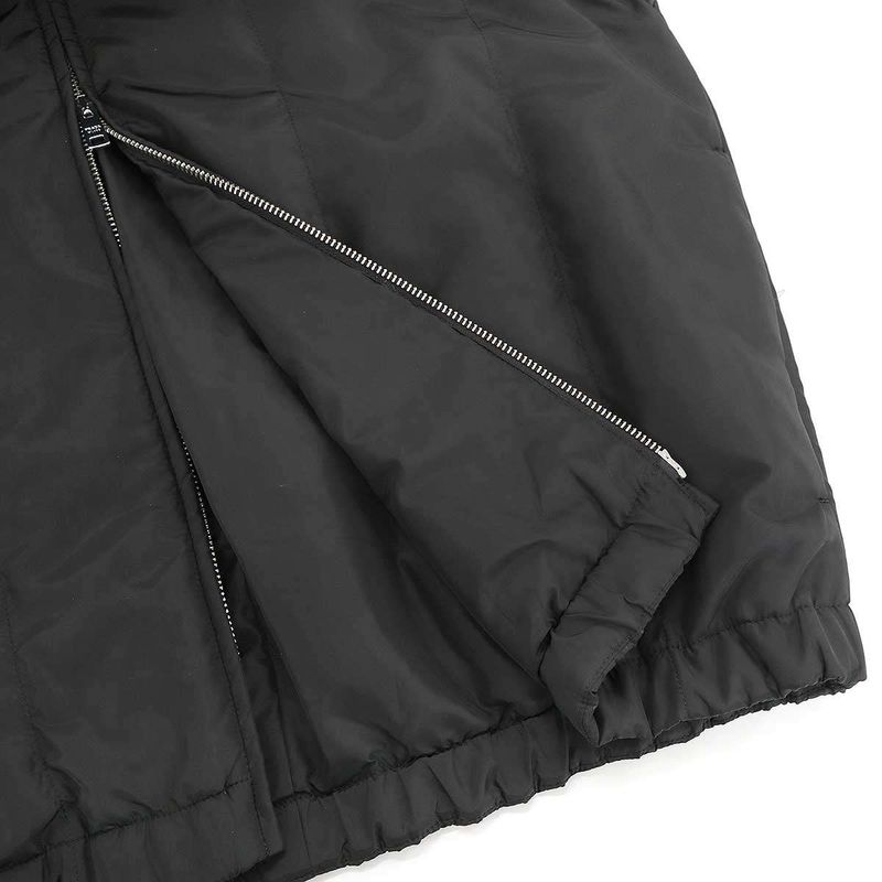 Prada Logo Plate Hooded Patted Jacket 290085 Black 40