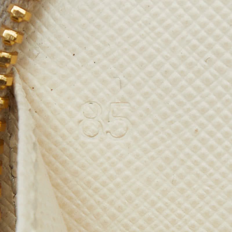 Prada Triangle Logo Plate Bag Charm Coin Case Accessory 1 Tl085 White