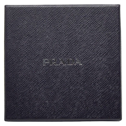 Prada Triangle Logo Plate Bag Charm Coin Case Accessory 1 Tl085 White