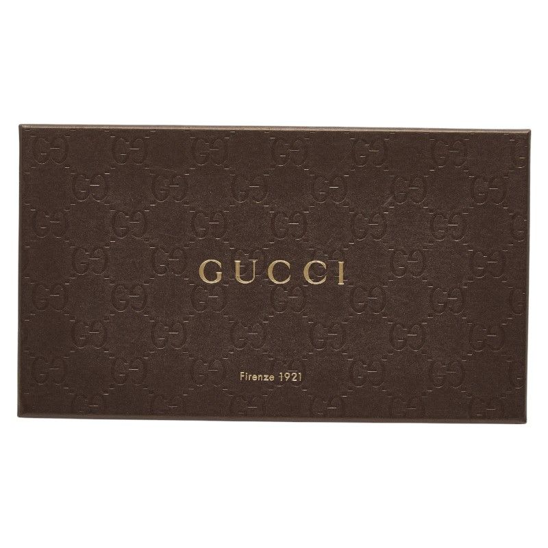Gucci Long Wallet W Hook Brown Canvas Leather Women's