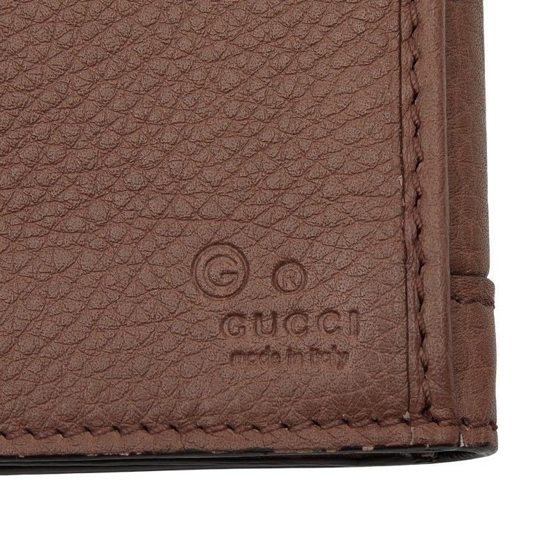 Gucci Long Wallet W Hook Brown Canvas Leather Women's