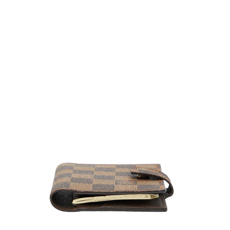 Louis Vuitton Damier Agenda Mini Notebook Cabas - Card Case R20705 Ebene Brown
