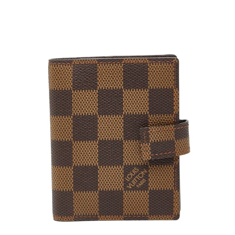 Louis Vuitton Damier Agenda Mini Notebook Cabas - Card Case R20705 Ebene Brown