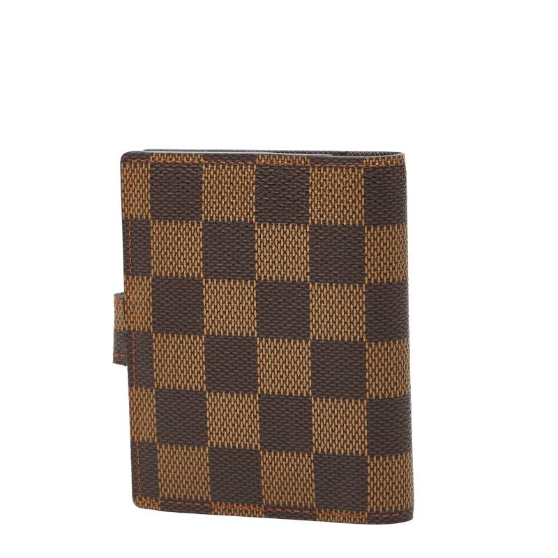 Louis Vuitton Damier Agenda Mini Notebook Cabas - Card Case R20705 Ebene Brown