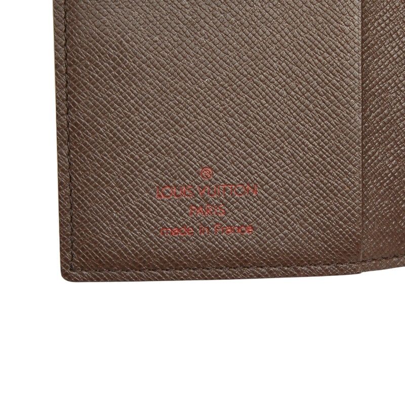 Louis Vuitton Damier Agenda Mini Notebook Cabas - Card Case R20705 Ebene Brown