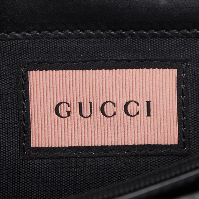 Gucci Ghost Star Print Black Blue Yellow Leather Women's