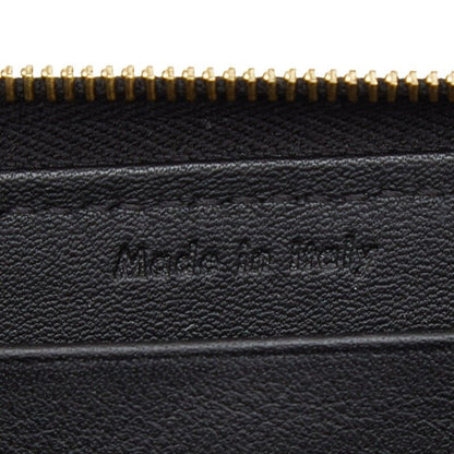 Celine Logo Motif Black Leather Women's