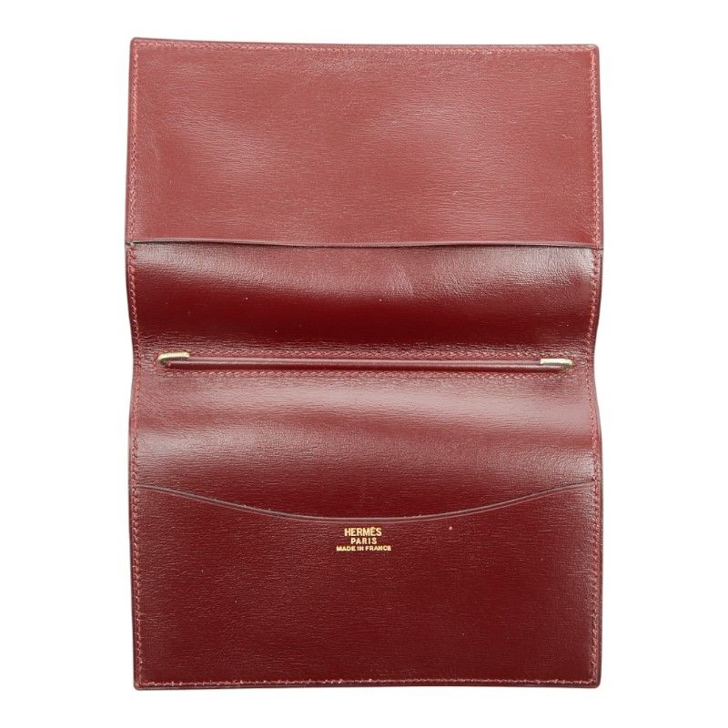 Hermes Agenda GM Rouge Ash Wine Red Box Calf Women's Hermes