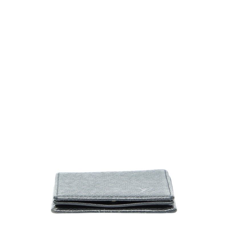 Louis Vuitton Taiga Portomone Boite Coin Case Purse Ardoise Black