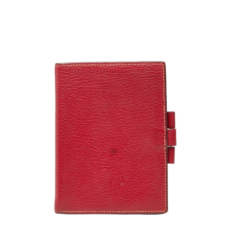 Hermes Agenda GM Red Orange Chevre Ladies Hermes