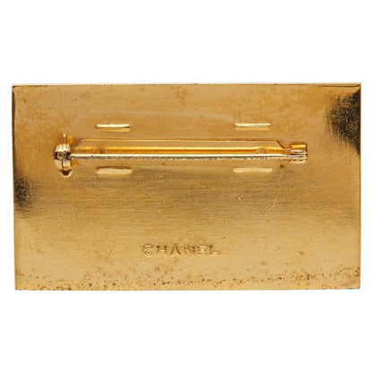 Chanel Logo Plate Gold Plated Ladies