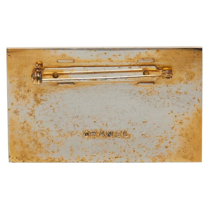 Chanel Logo Plate Gold Plated Ladies