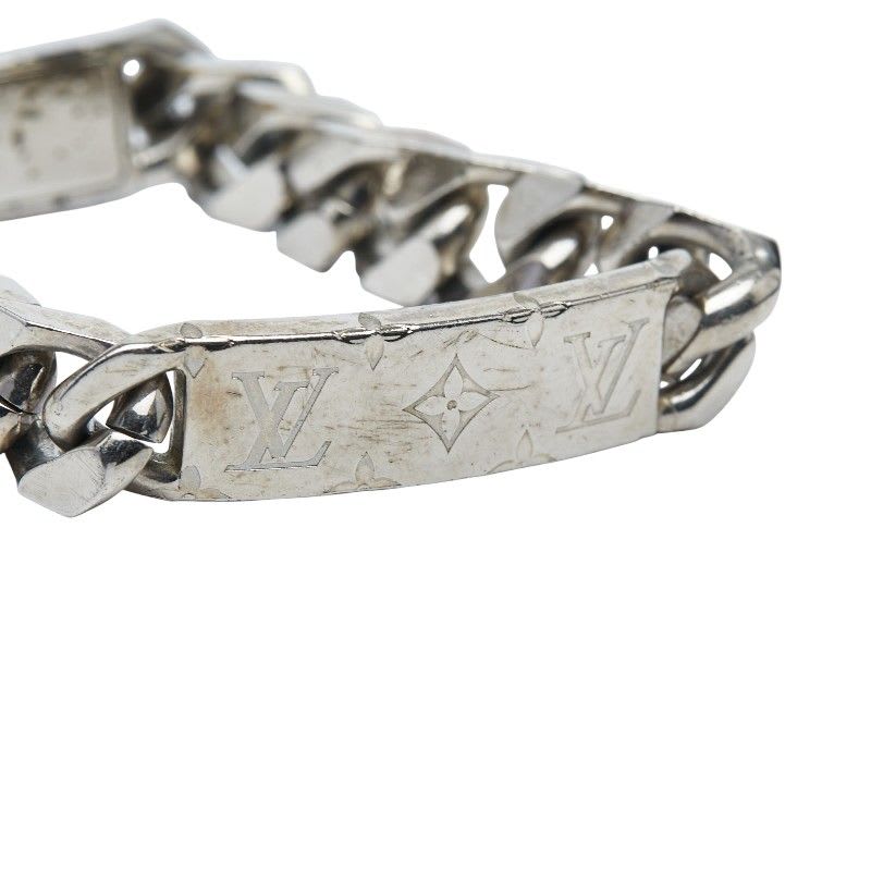 Louis Vuitton Bracelet Signature Chain Silver Metal