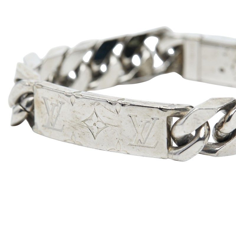 Louis Vuitton Bracelet Signature Chain Silver Metal