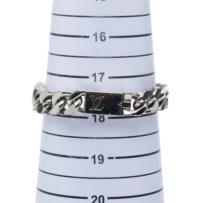 Louis Vuitton Bracelet Signature Chain Silver Metal