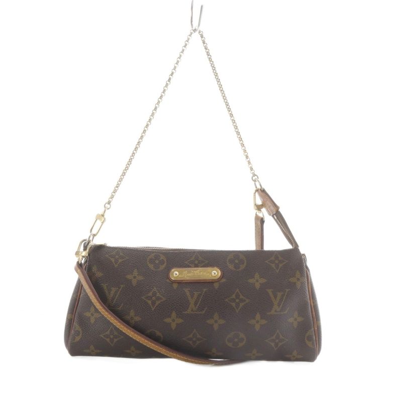 Louis Vuitton Monogram Eva Handbag One Handle Shoulder Bag 2way Crossbody Chain