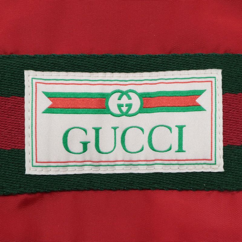 Gucci 599935 Navy Sherry Line Nylon Zip Feeding Jacket 46