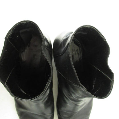 Saint Laurent Paris Side Gore Boots Leather Black 42 Approx 26.5-27.0cm